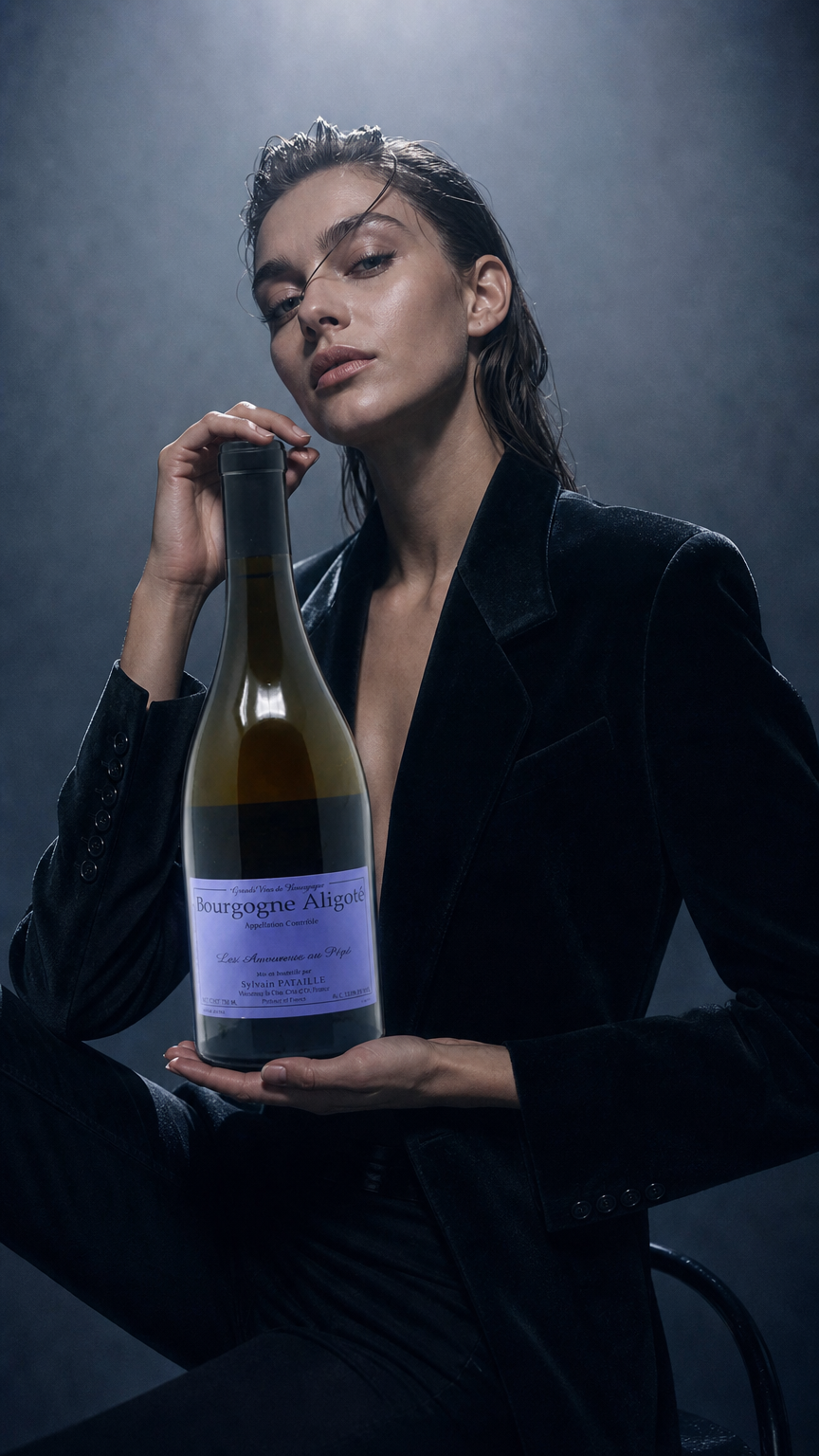 AI product shot of 2022 Sylvain Pataille Bourgogne Aligoté Les Auvonnes au Pépé