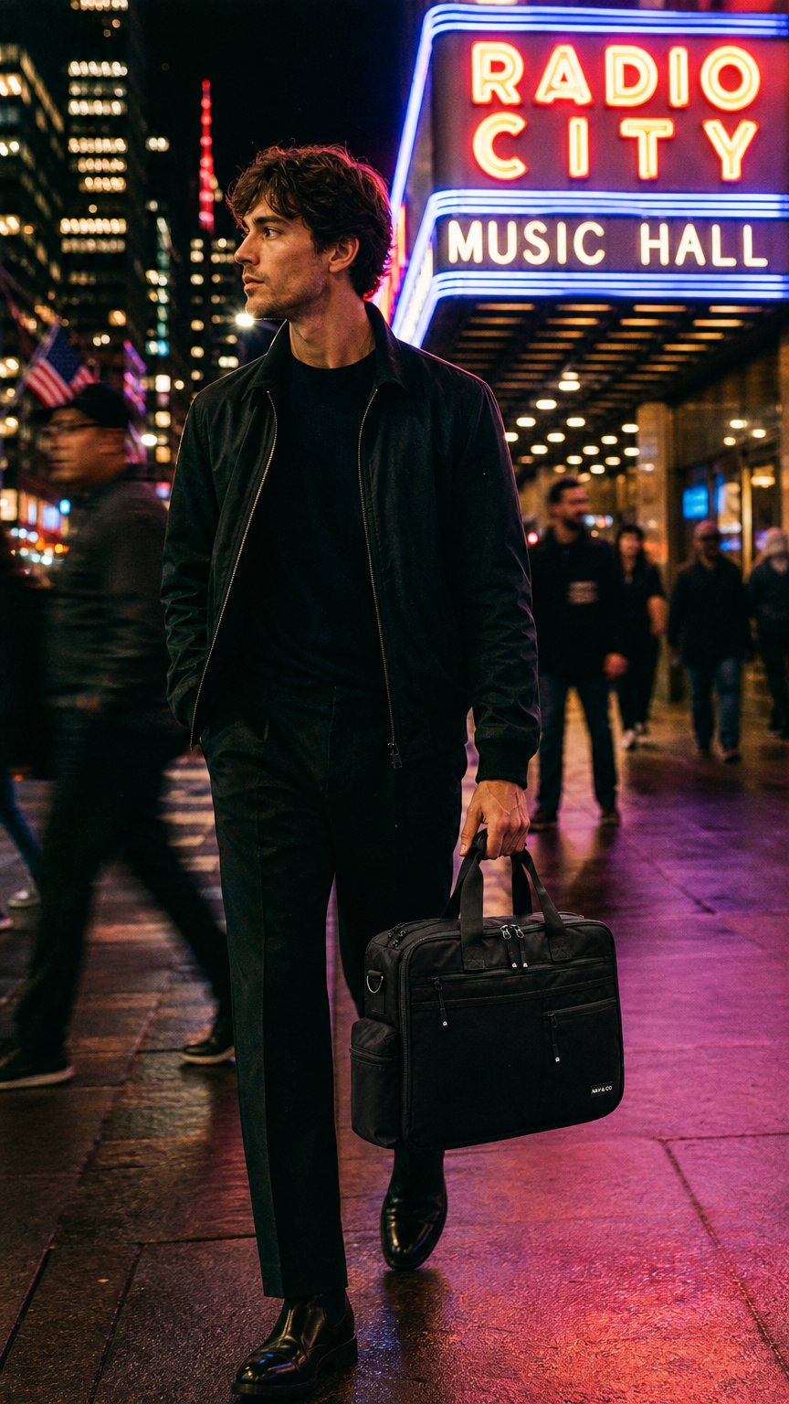 AI product shot of Flight Bag V2.0