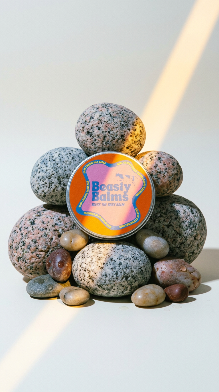 AI product shot of BLESS THE BABY TALLOW BALM | 60ml