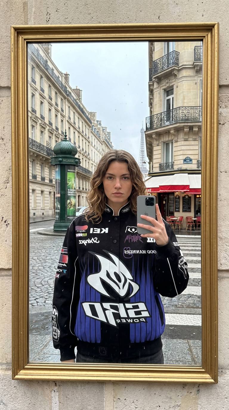 AI product shot of SRD Racing Jacket