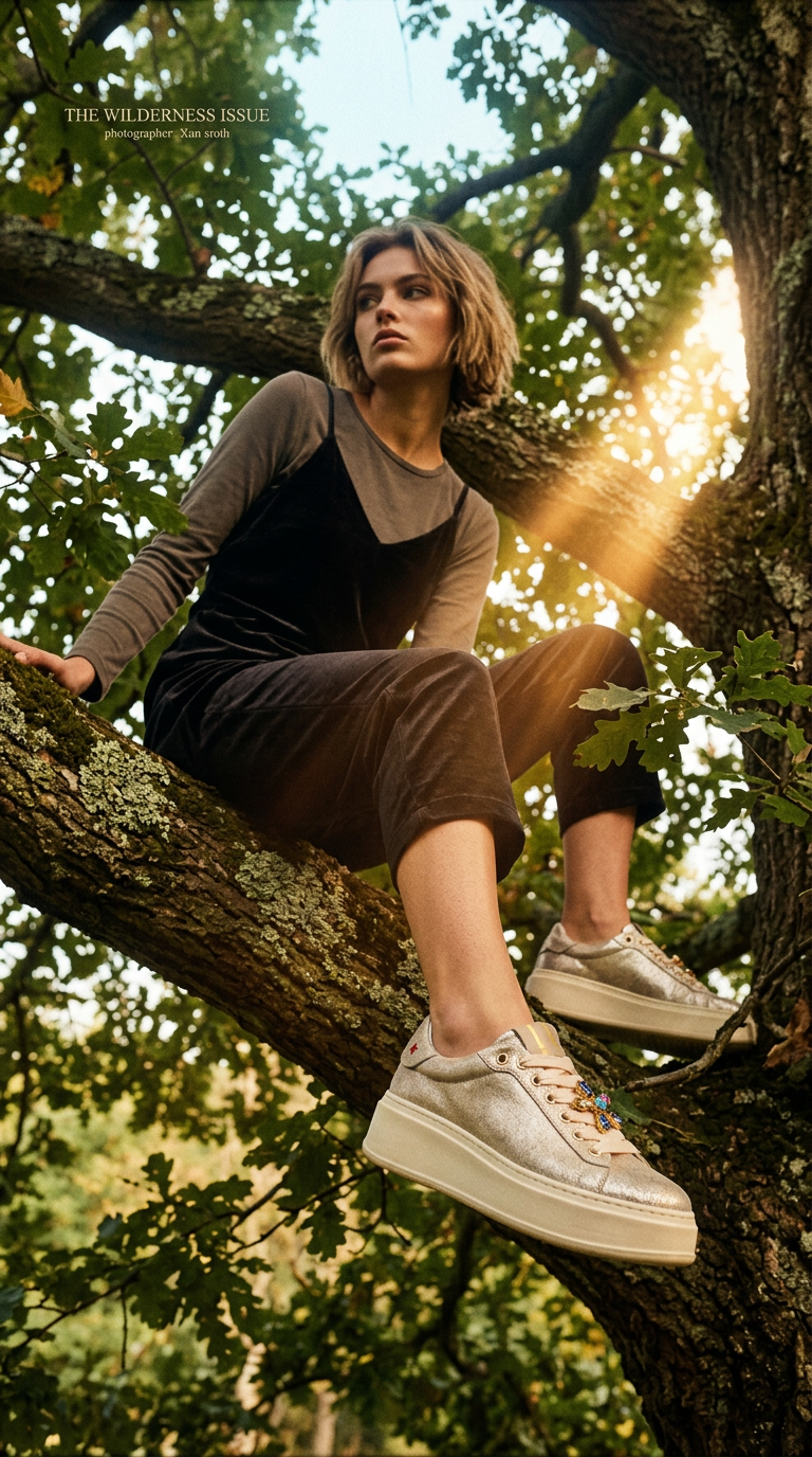 AI product shot of Gio+ Sneakers goud PIA315