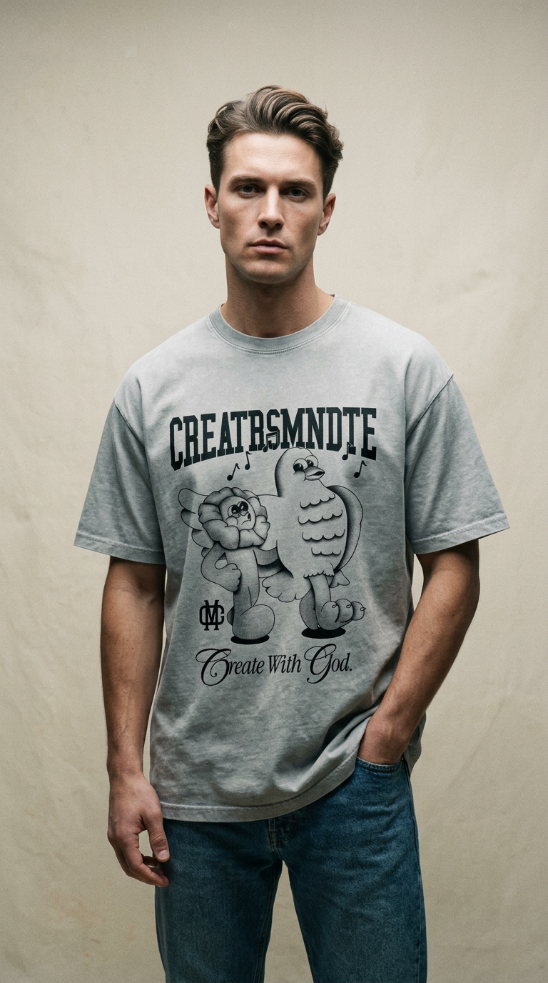 AI product shot of Story Brand Tee