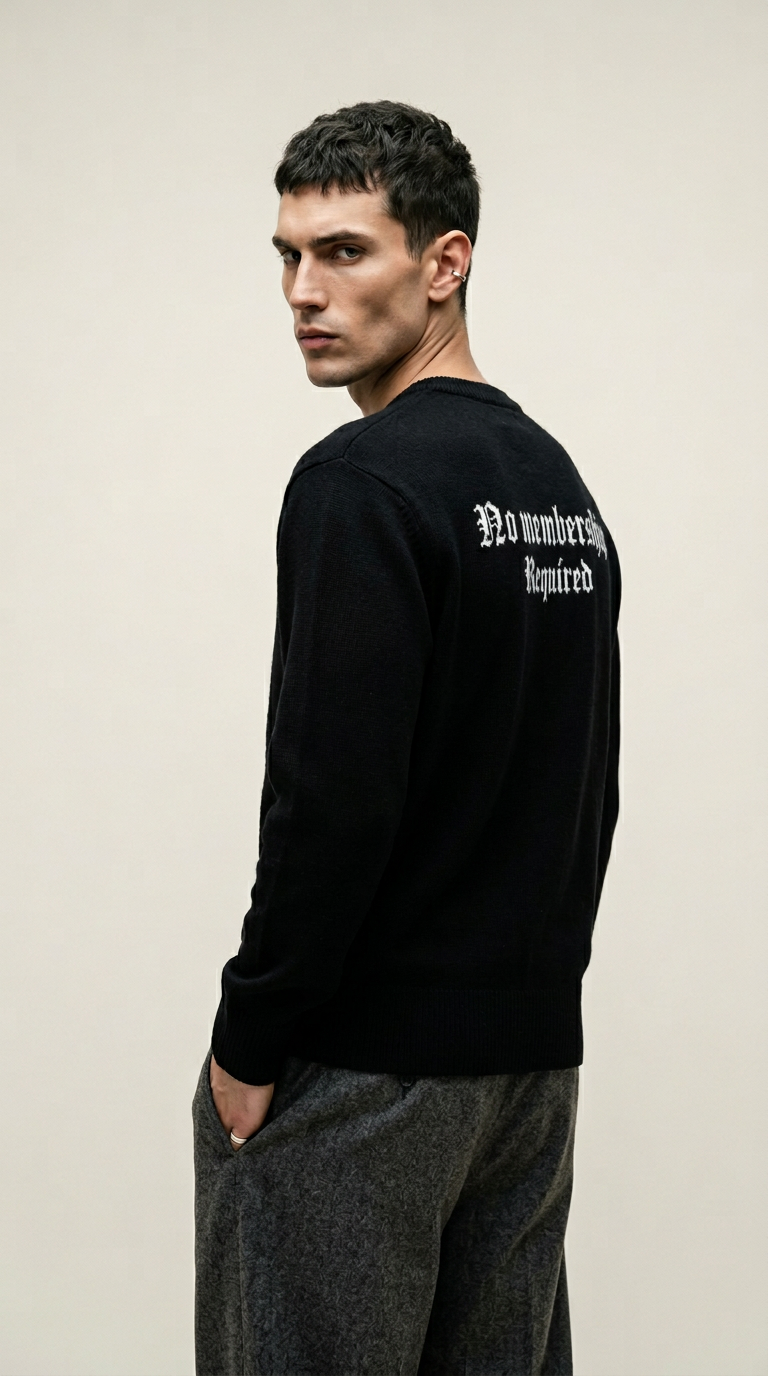 AI product shot of JACQUARD KNITTED PULLOVER