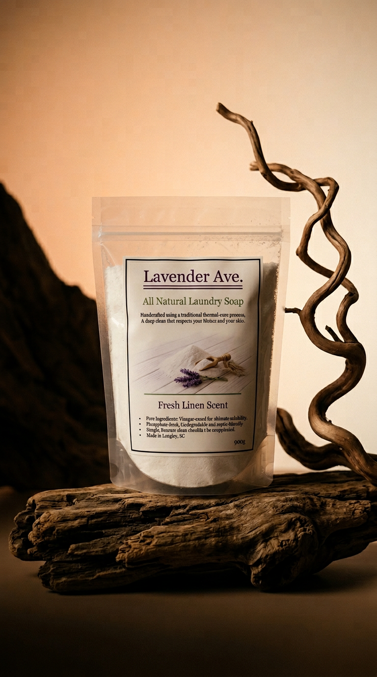 AI product shot of All Natural Laundry Soap