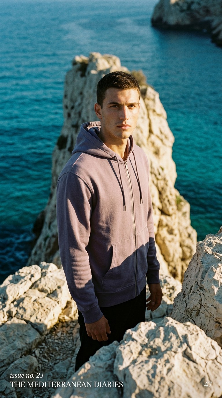 AI product shot of COLORFUL STANDARD Classic Organic Zip Hood