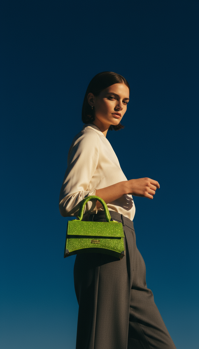 AI product shot of Beverly 20 in Icy Lime