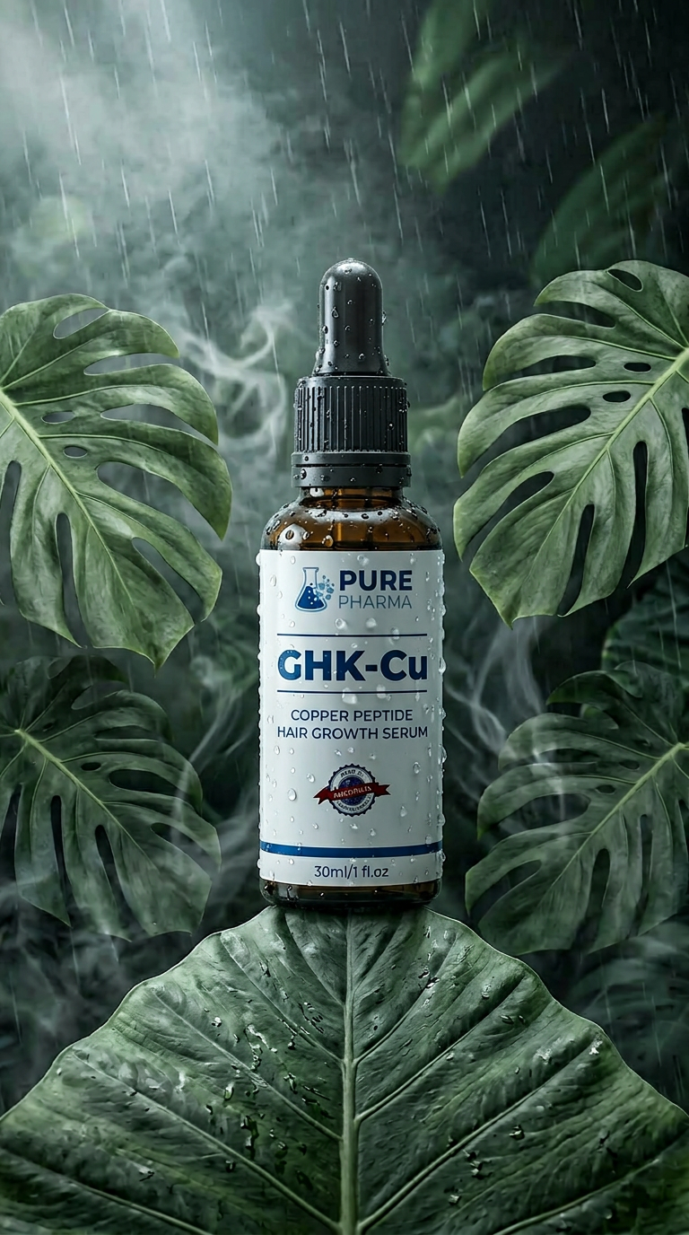 AI product shot of Copper Peptide GHK-Cu Hair Serum 30ml