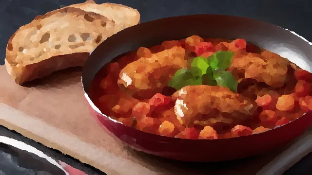 鶏むね肉とトマトの煮込み🍅🍗