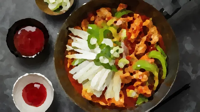 韓国🇰🇷風ピリ辛炒め！タッカルビ（2人分）