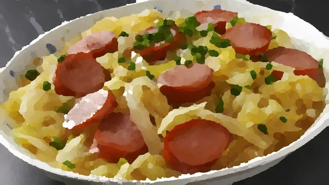 ドイツ風🇩🇪 ザワークラウトとソーセージの炒め物