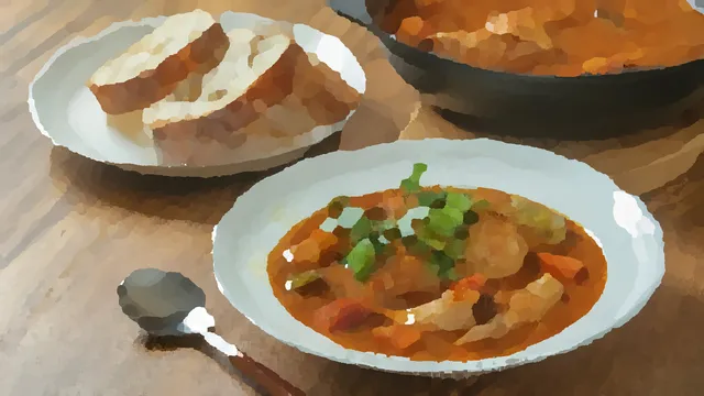 鶏肉のバスク風煮込み