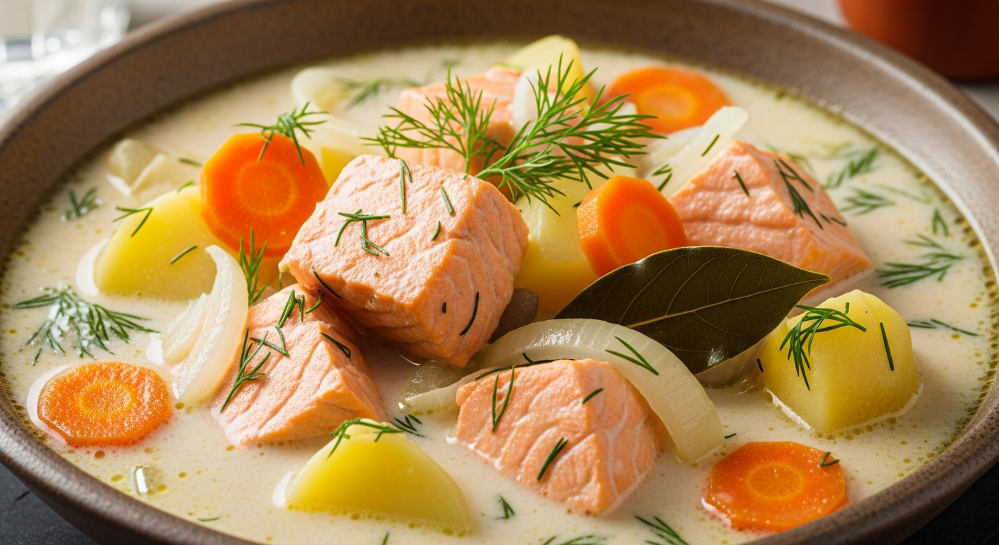 フィンランド風サーモンスープ「ロヒケイット（Lohikeitto）」