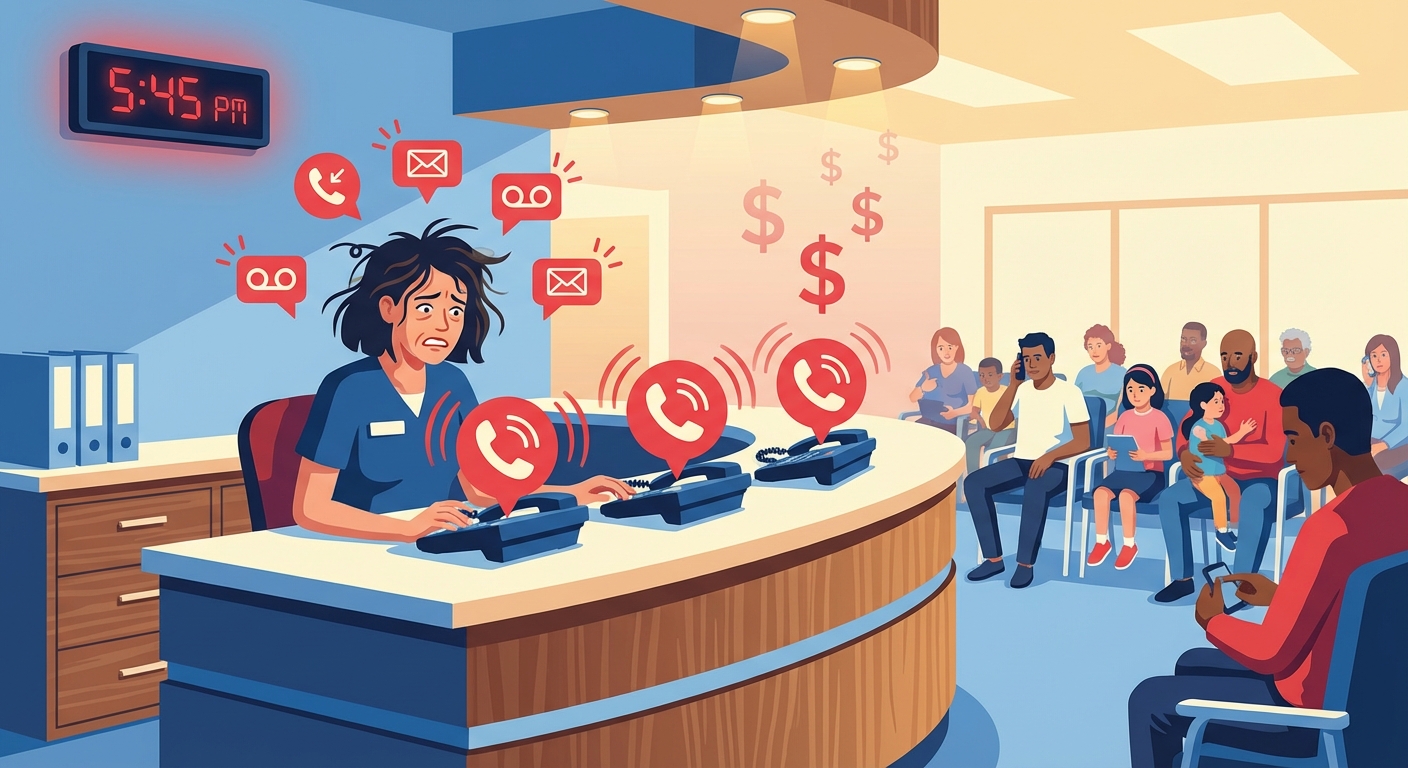 AI receptionist answering plastic surgery calls 24/7