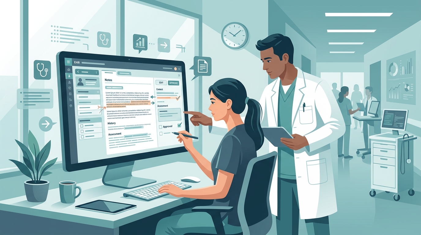 Clinical Scribe: Editing and approving notes