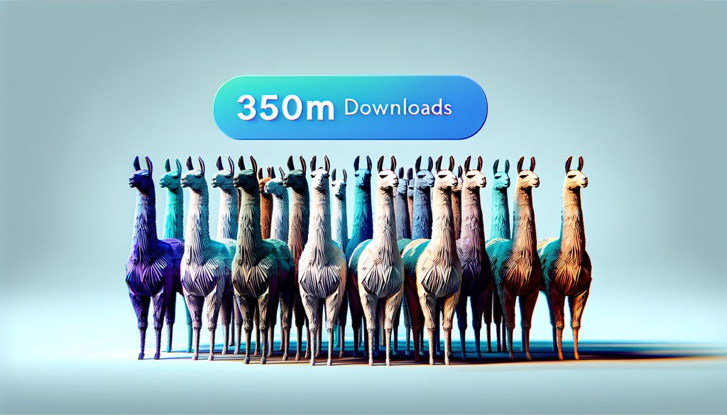 Meta reports rapid growth in popularity for its Llama AI models, with nearly 350M downloads