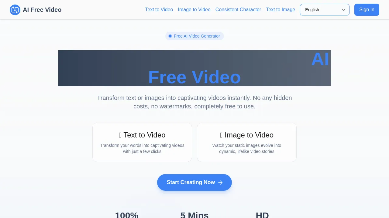 #1 Best Free AI Video Generator Online - No Watermark