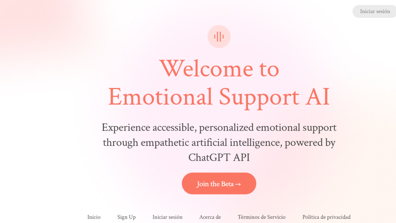 Emotional Support AI screenshot