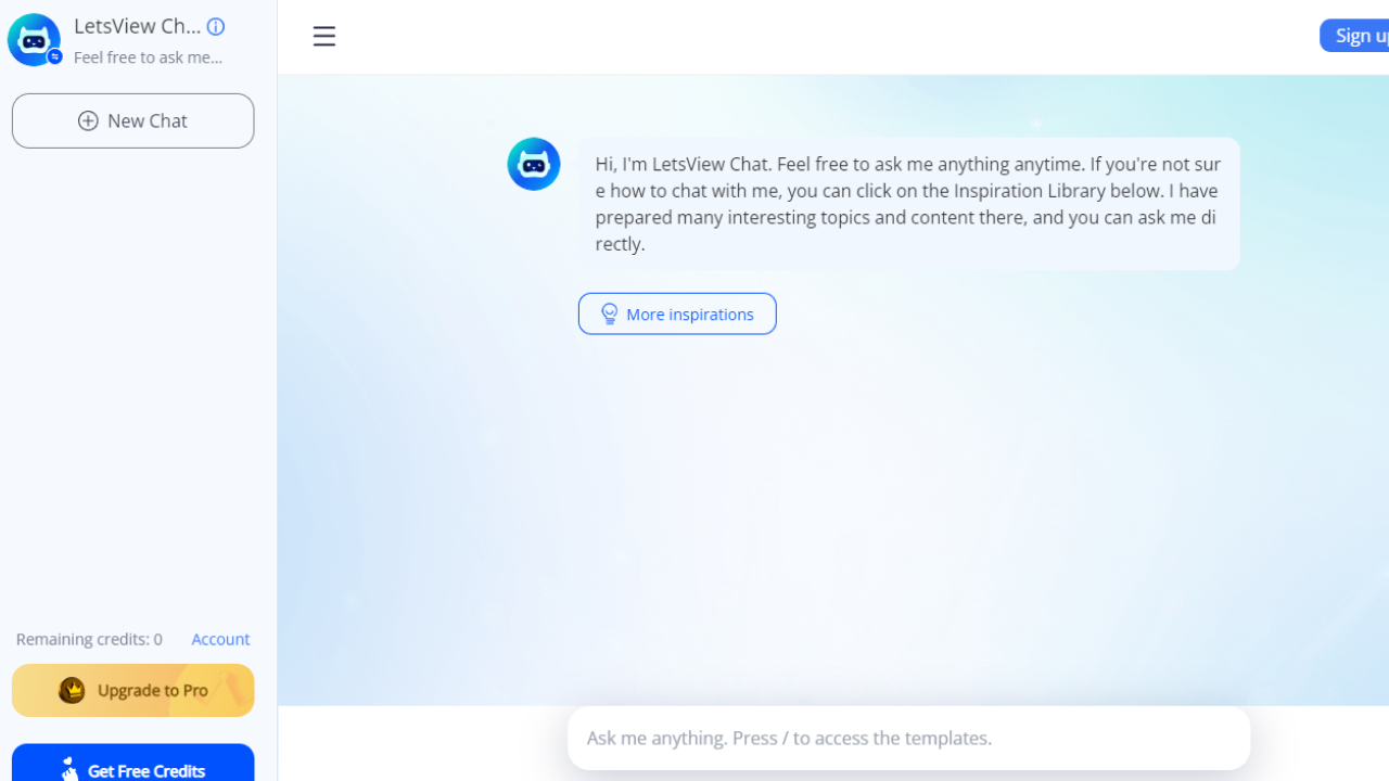 LetsView Chat screenshot