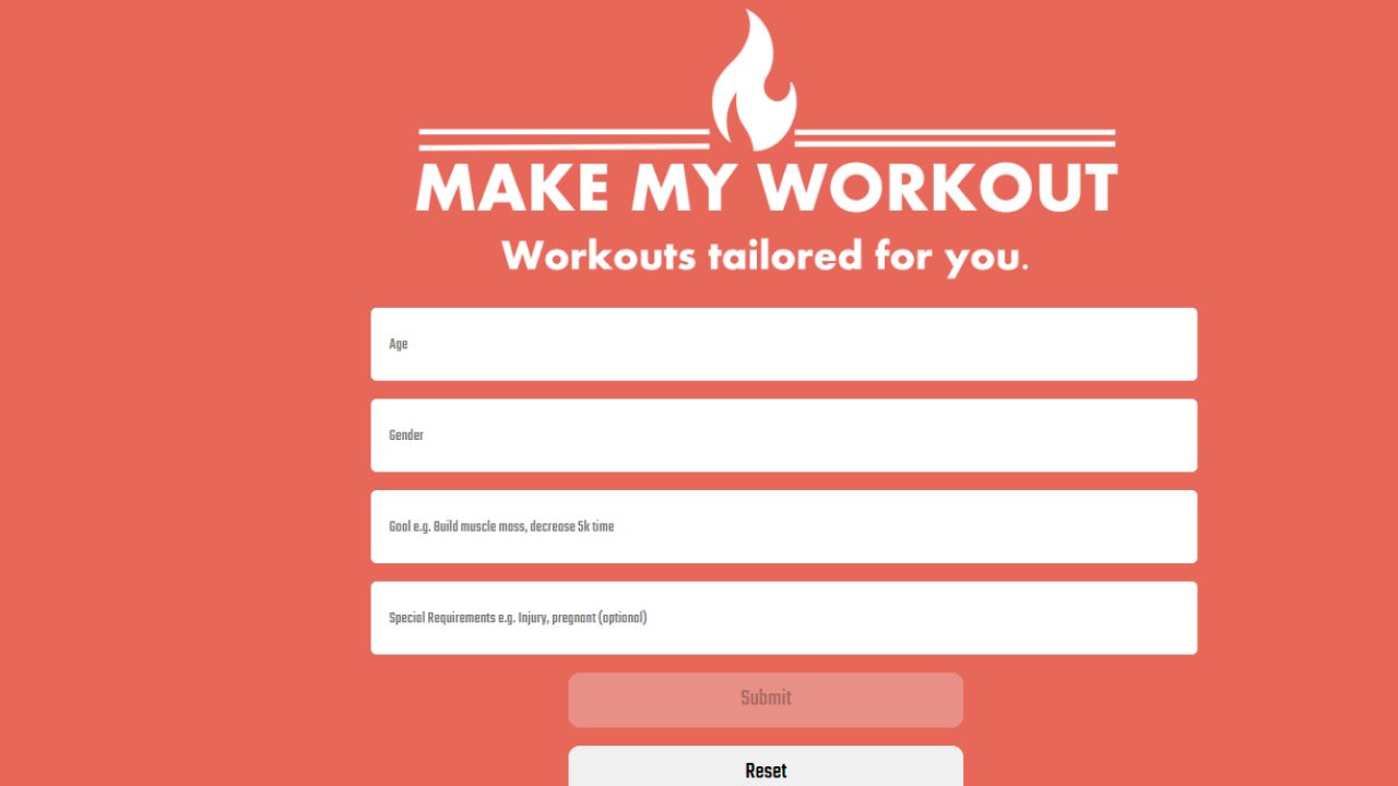 Make My Workout screenshot