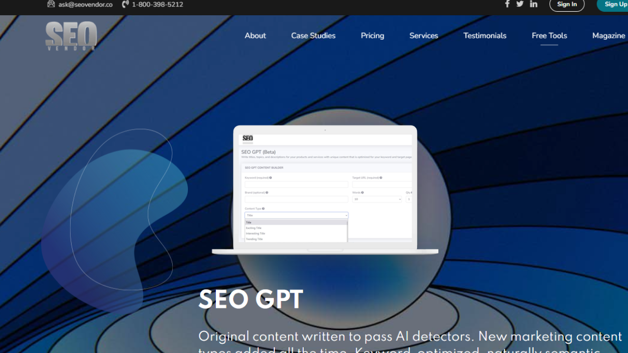 SEO GPT screenshot