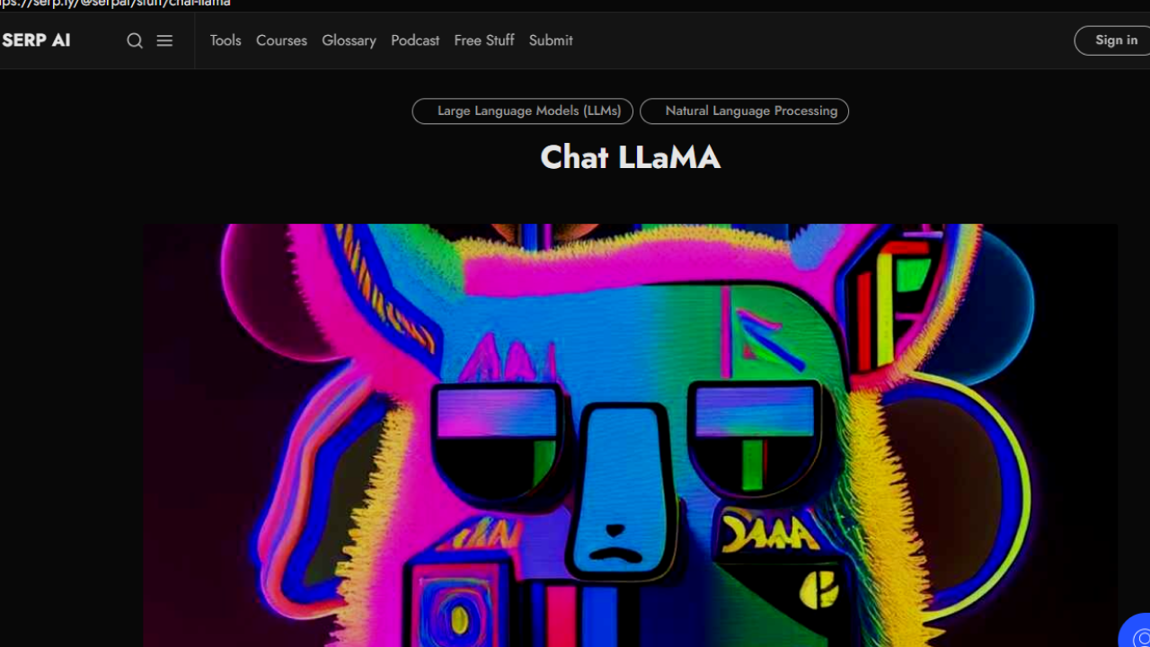 Chat LLaMA screenshot