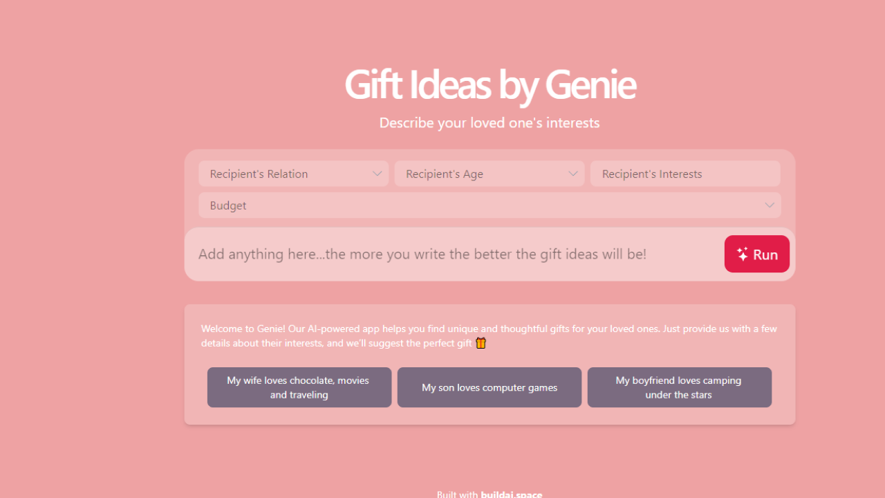 Gifts Genie screenshot