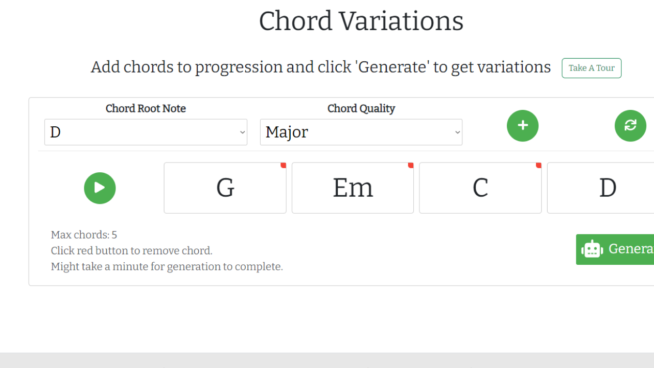 Chord Variations screenshot