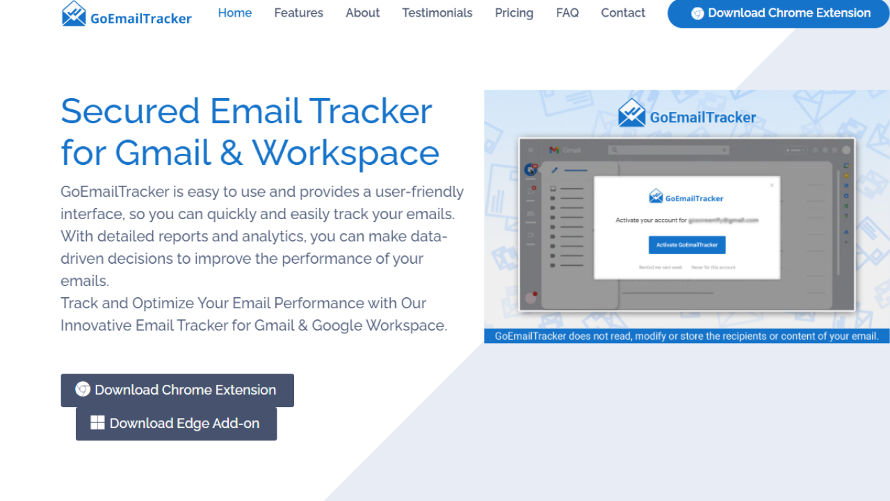 GoEmailTracker screenshot