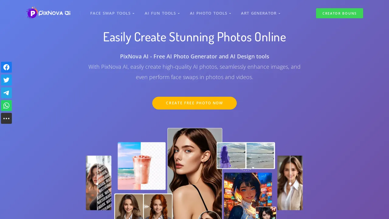 100% Free AI face swap &AI photo editing
