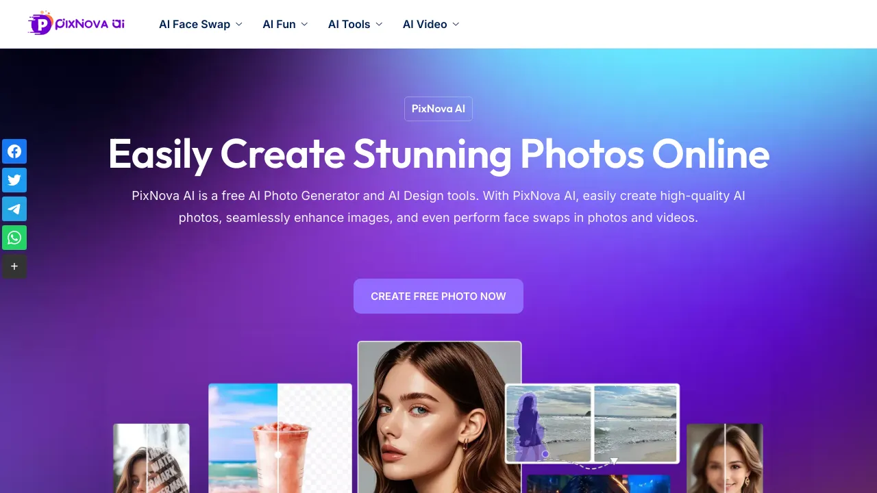 100% free all in one AI photo editor