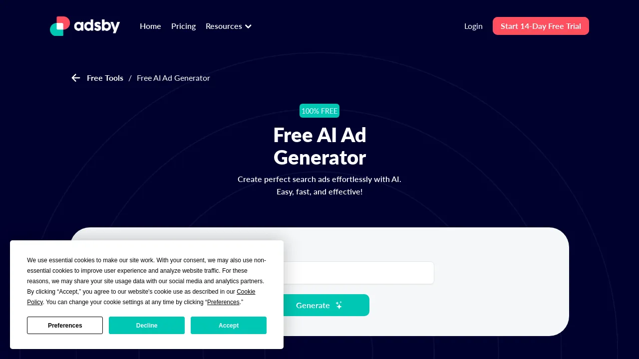 ADSBY AI Ad Generator