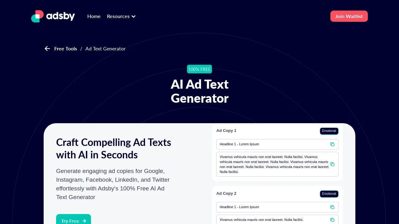 AI Ad Text Generator