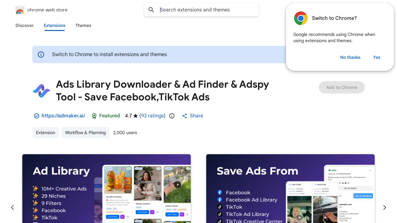 AI Ads Library - Ad Finder