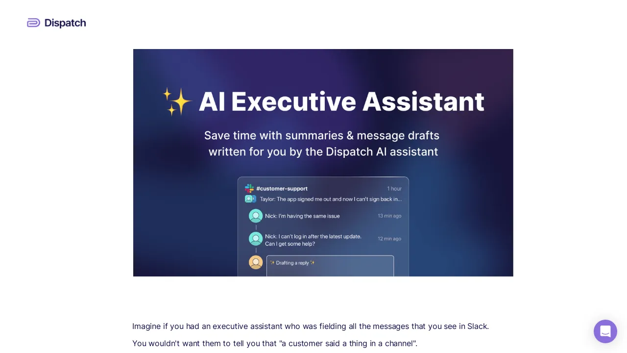 AI Assistant in Slack screenshot
