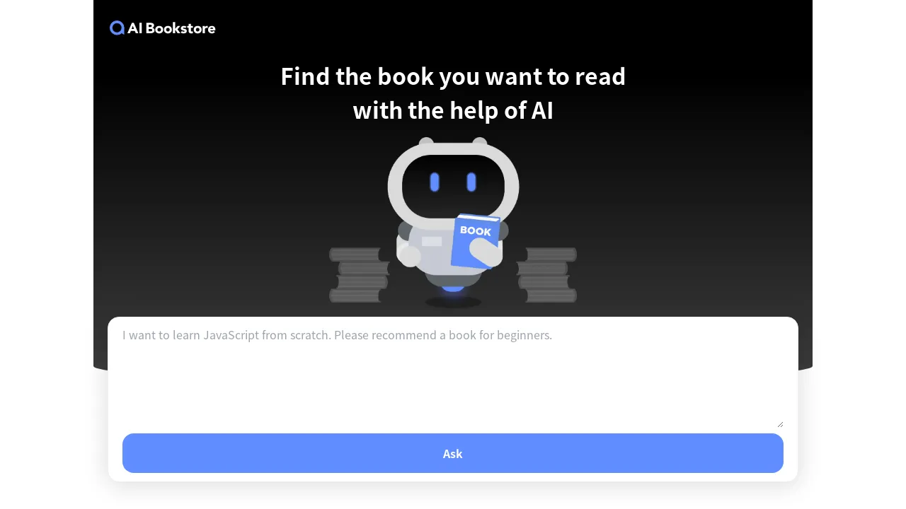 AI Bookstore screenshot