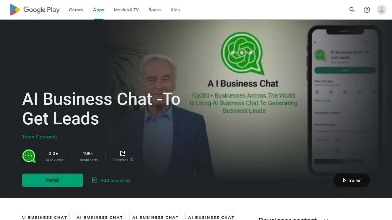 AI Business Chat screenshot