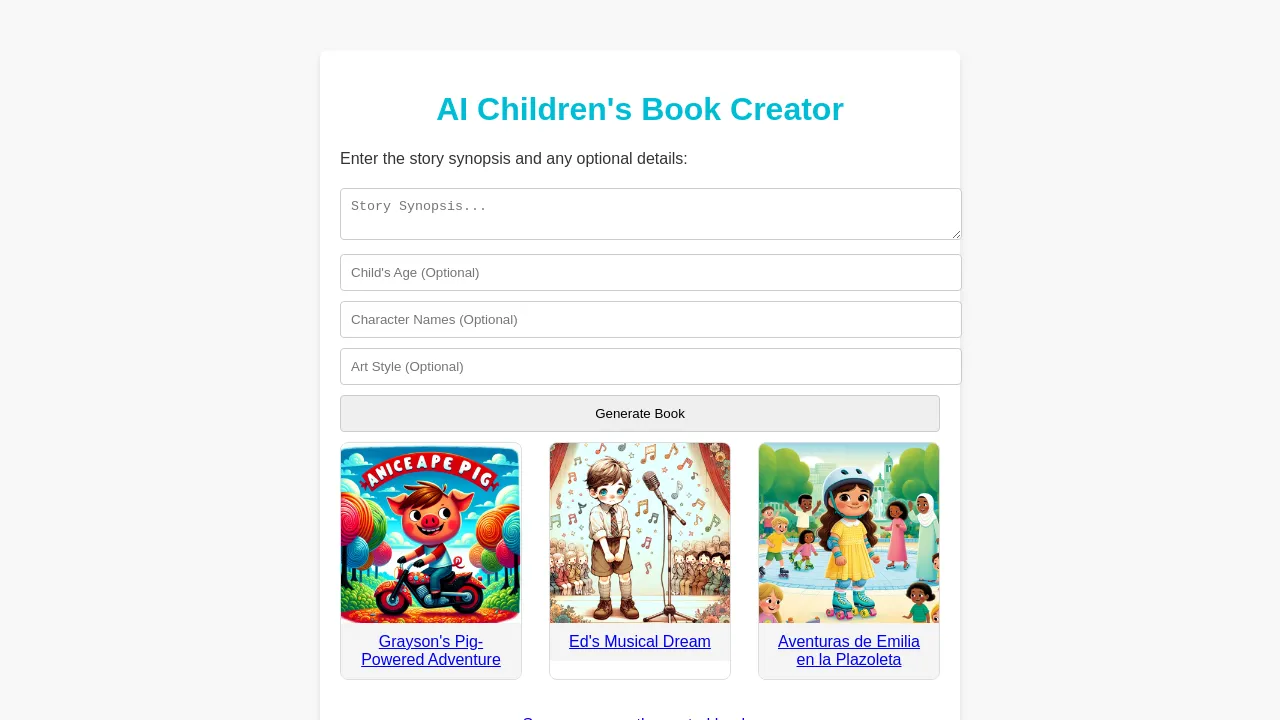 AI Children's Book Creator screenshot