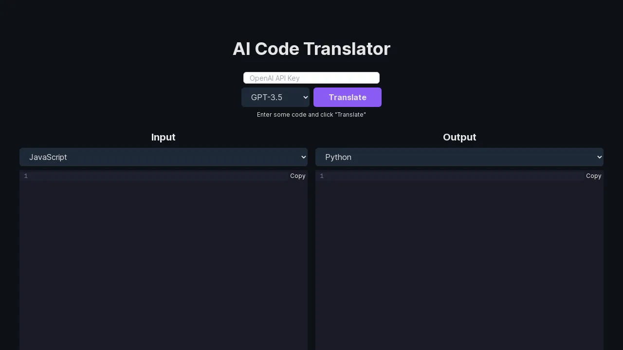 AI Code Translator screenshot