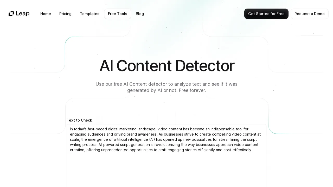 AI Content Detector screenshot