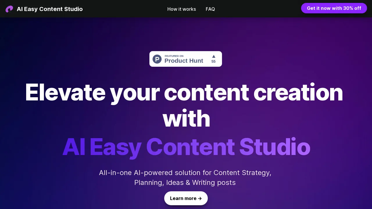 AI Easy Content Studio screenshot