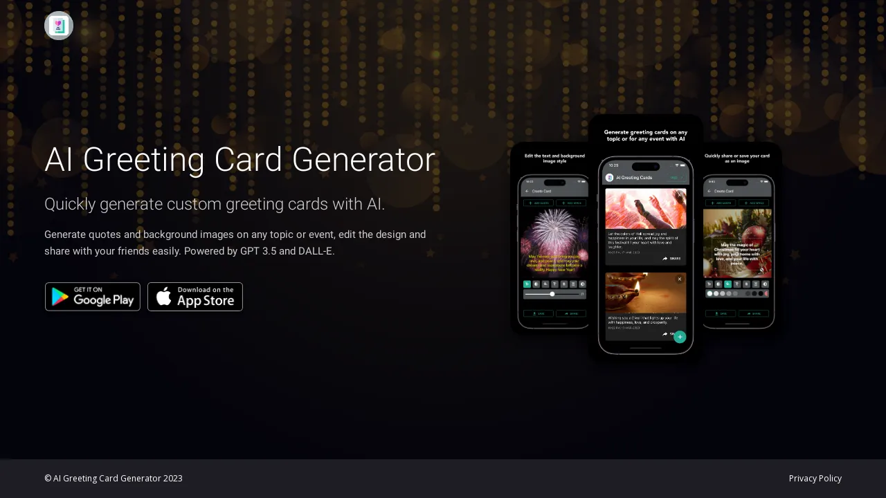 AI Greeting Card Generator screenshot