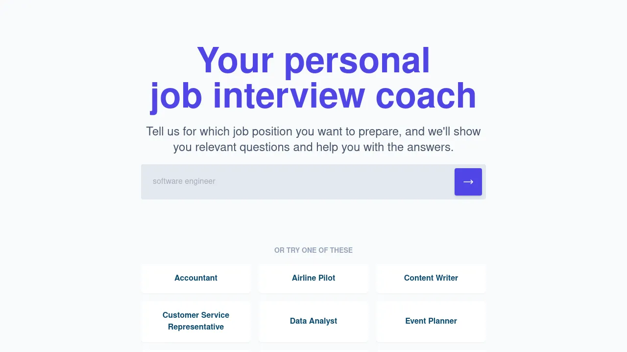 AI Interview Coach screenshot