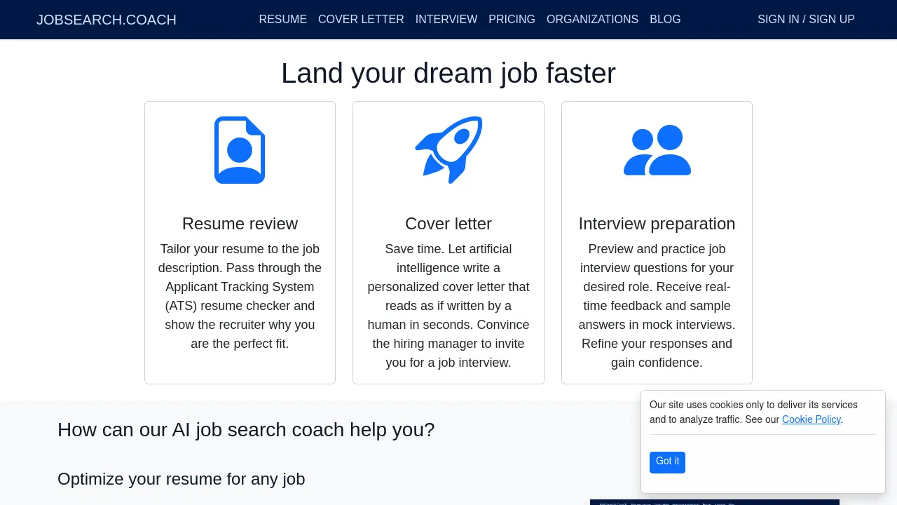 AI Job Search Coach screenshot