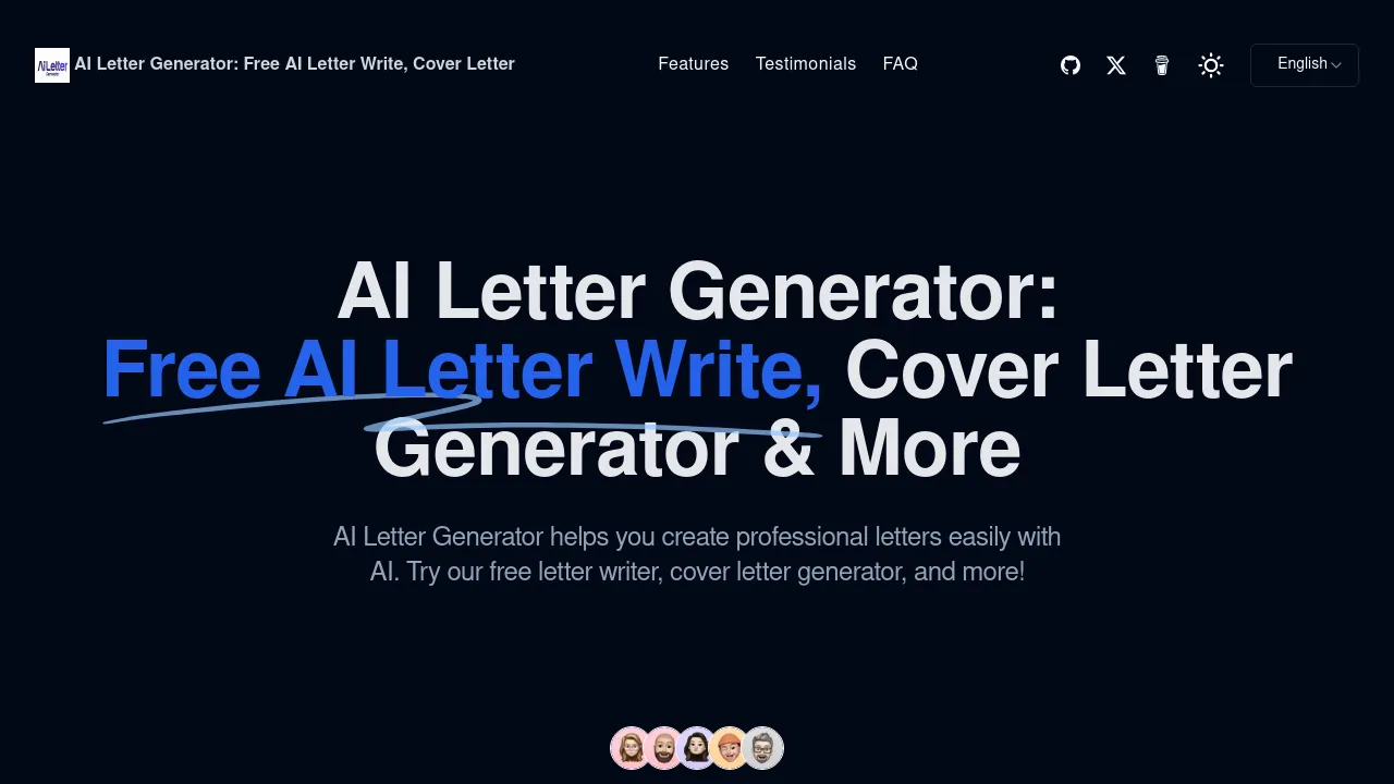 AI Letter Generator screenshot