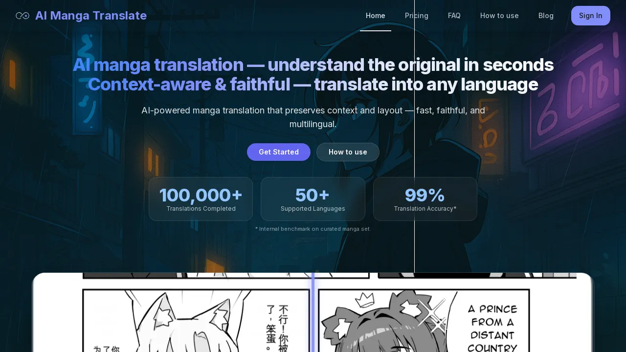 AI Manga Translation—Fast, Accurate, Multilingual OCR