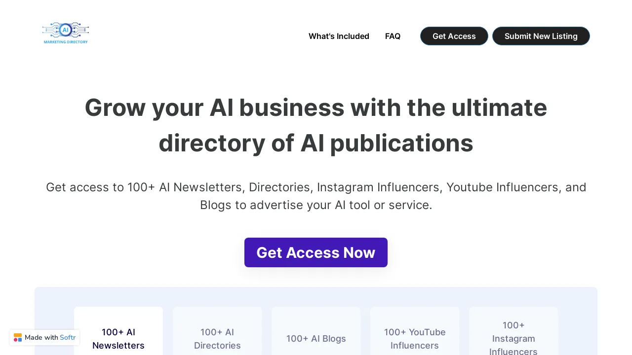 AI Marketing Directory screenshot