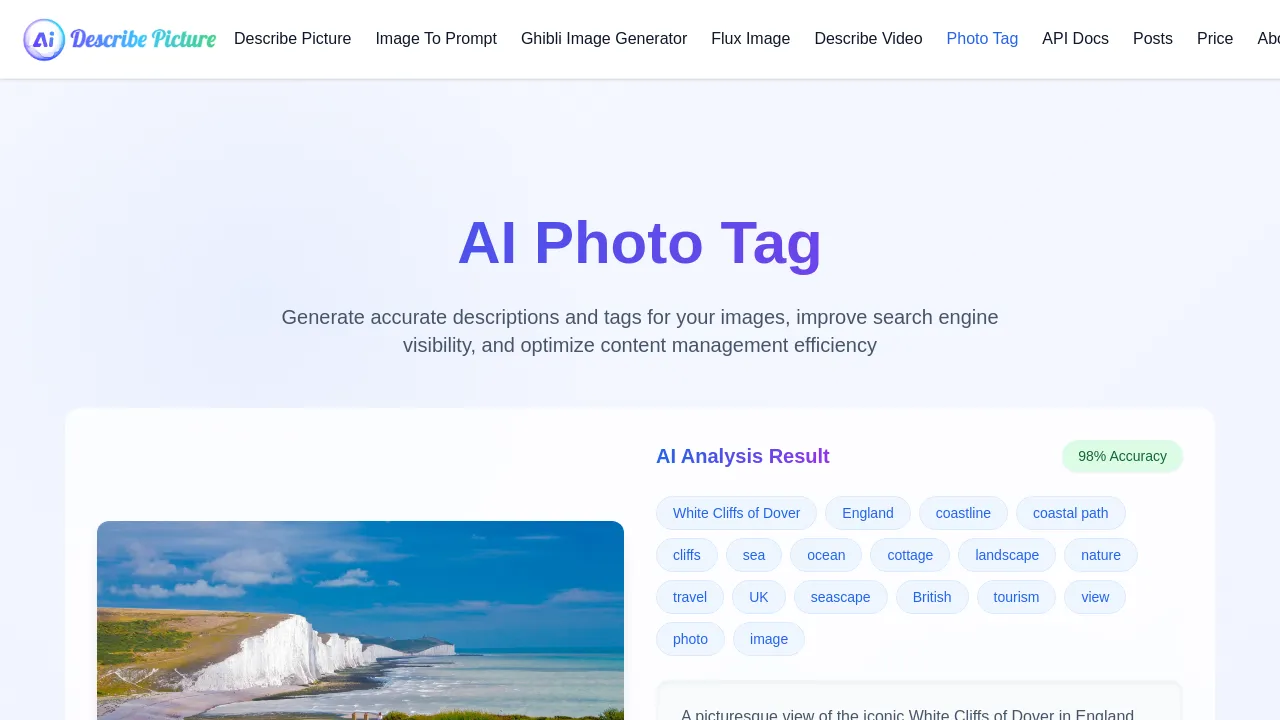 AI Photo Tag - Intelligent Image Tagging & Description Generator