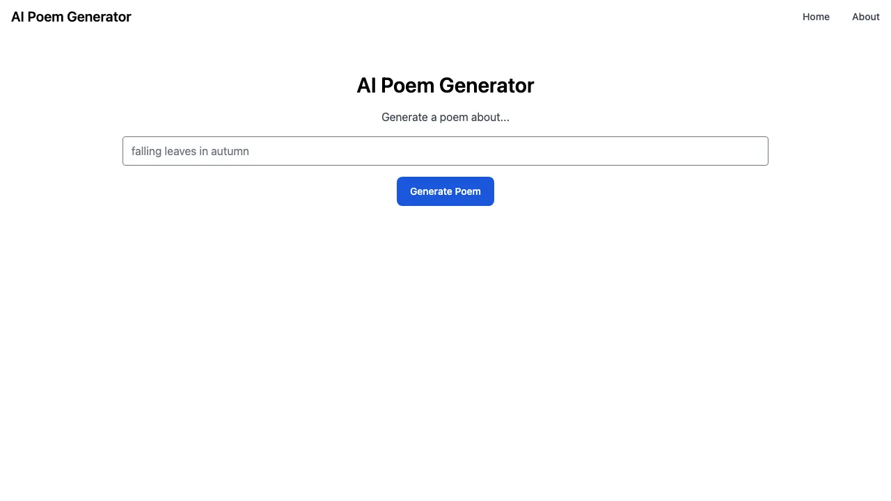 AI Poem Generator screenshot
