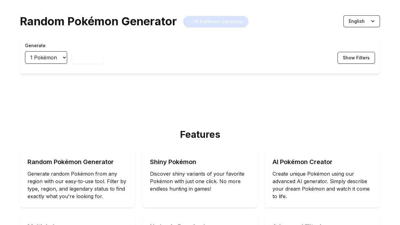 AI Pokémon Generator | Random Pokémon Generator screenshot