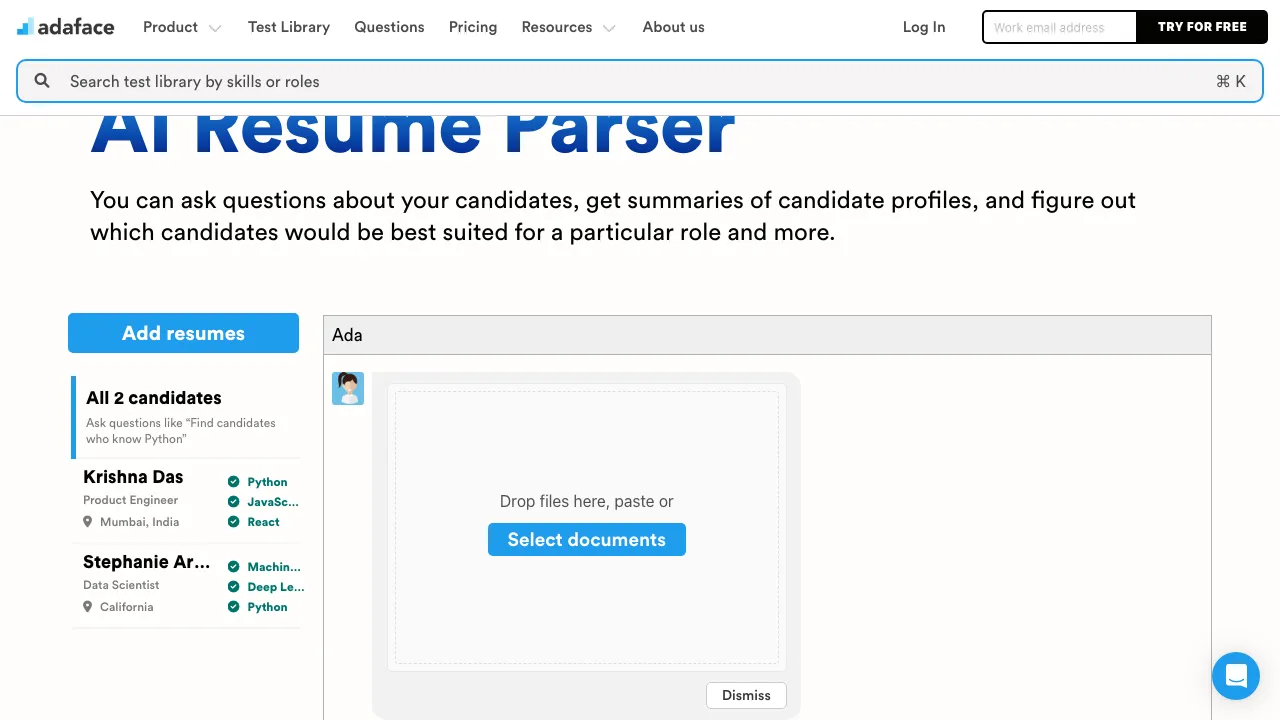 AI Resume Parser screenshot